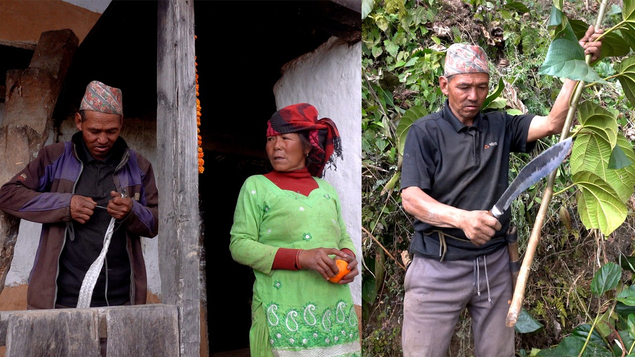 jungle man's life in the village || family in the jungle || @junglefamilycooking
