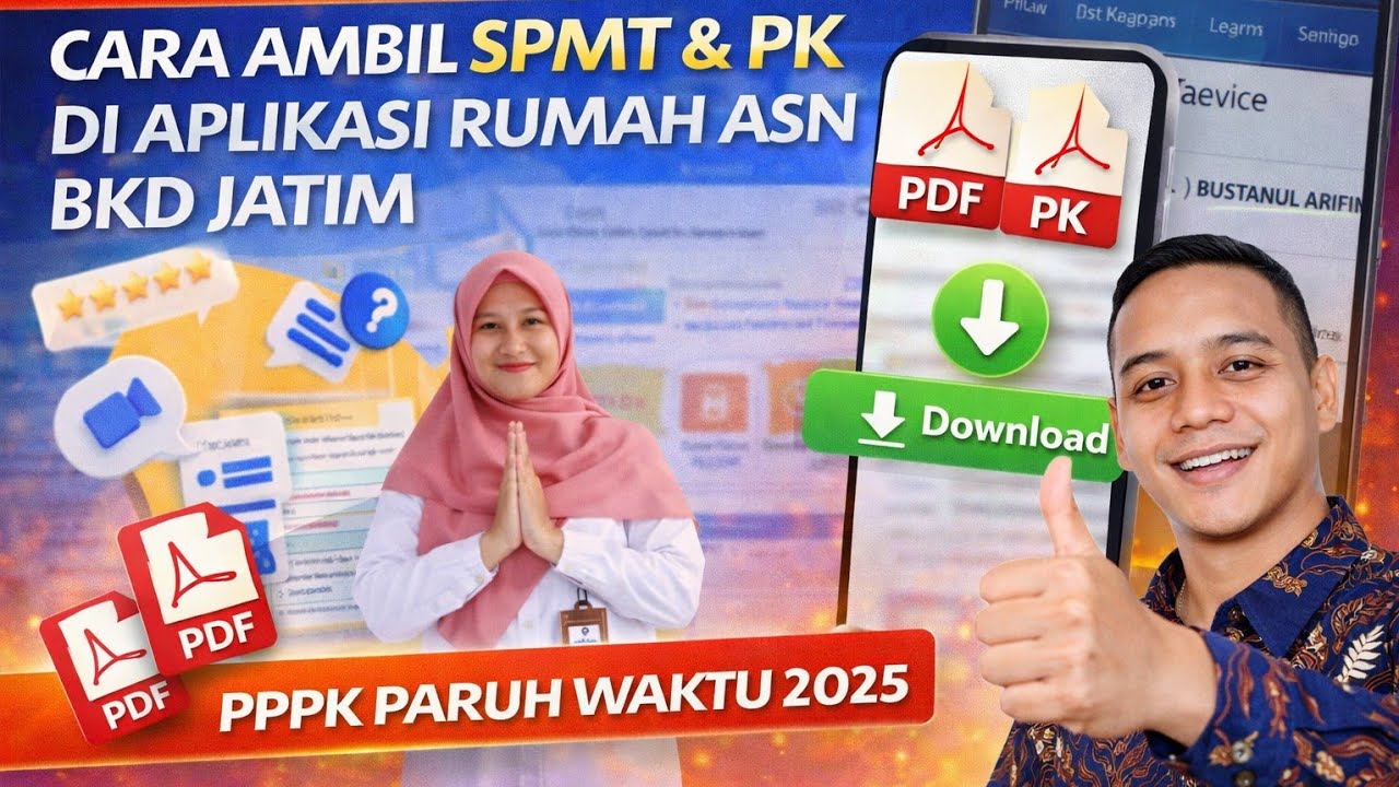 WAJIB DOWNLOAD! 📲 CARA AMBIL SPMT & PK DI APLIKASI RUMAH ASN BKD JATIM | PPPK PARUH WAKTU 2025