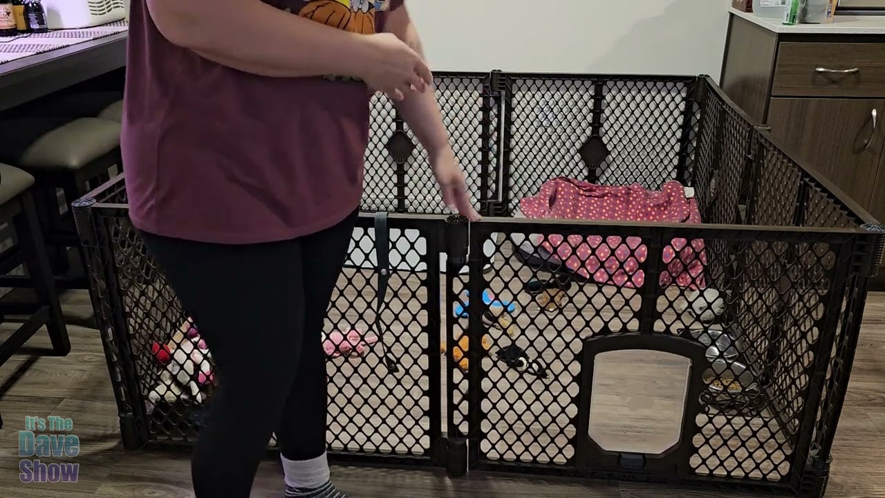 Dog Playpen indoor outdoor with doggie door