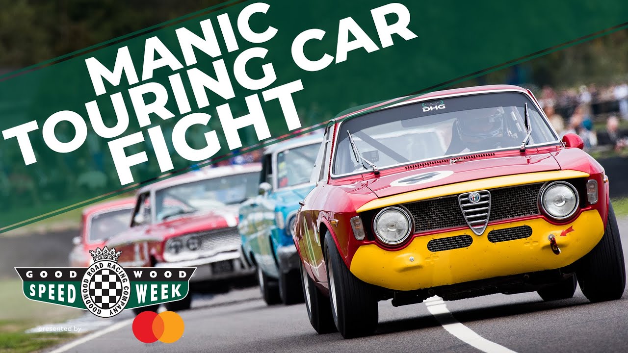 Little v large touring cars in wild Goodwood racing