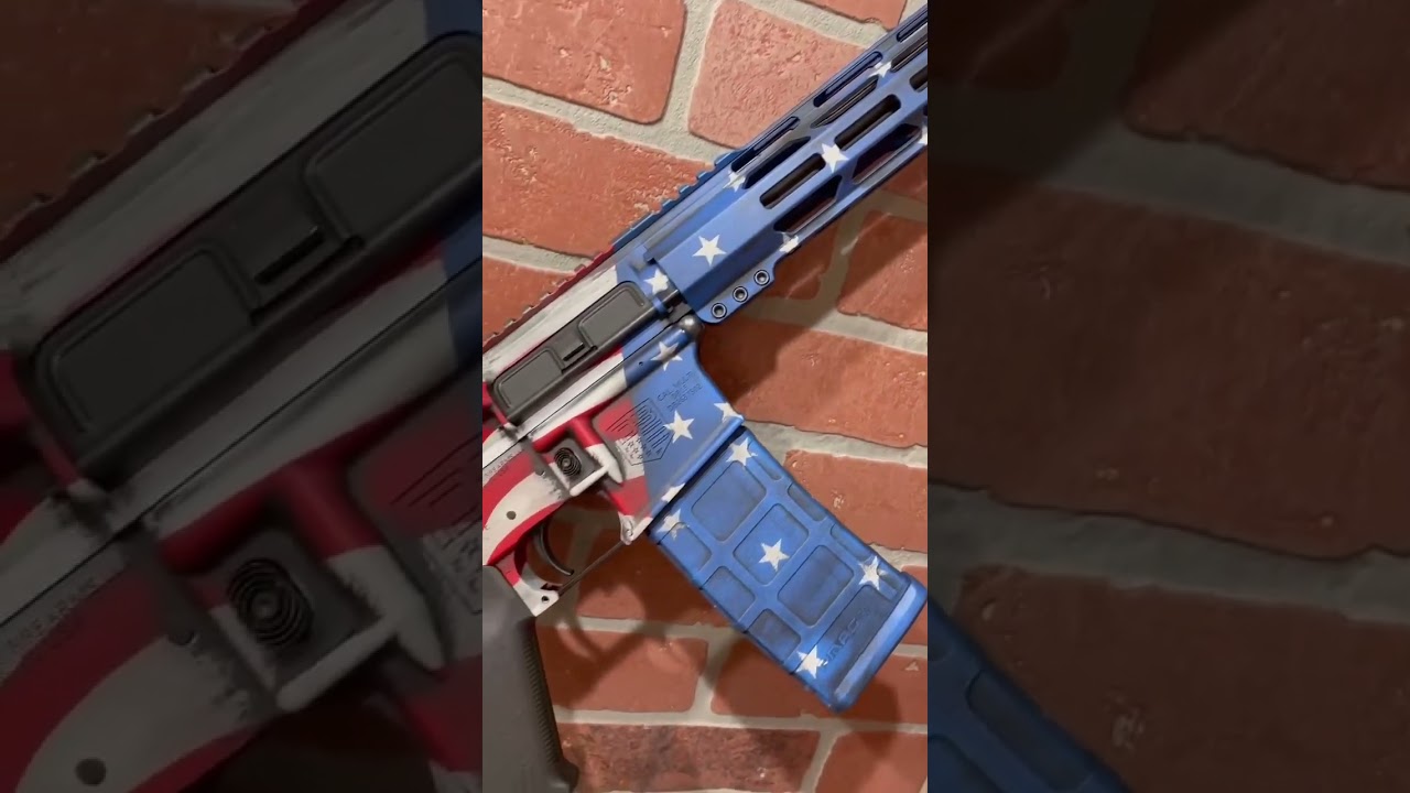 🇺🇸 Show your pride, stay safe! 🎨🔫 #CustomAR15 #GunSafetyMatters