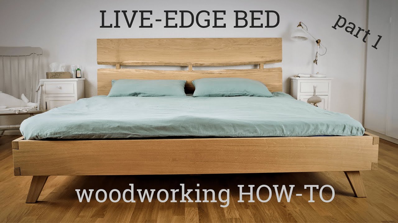 DIY live-edge bed part 1 || solid wood bed frame || Woodworking HOW-TO