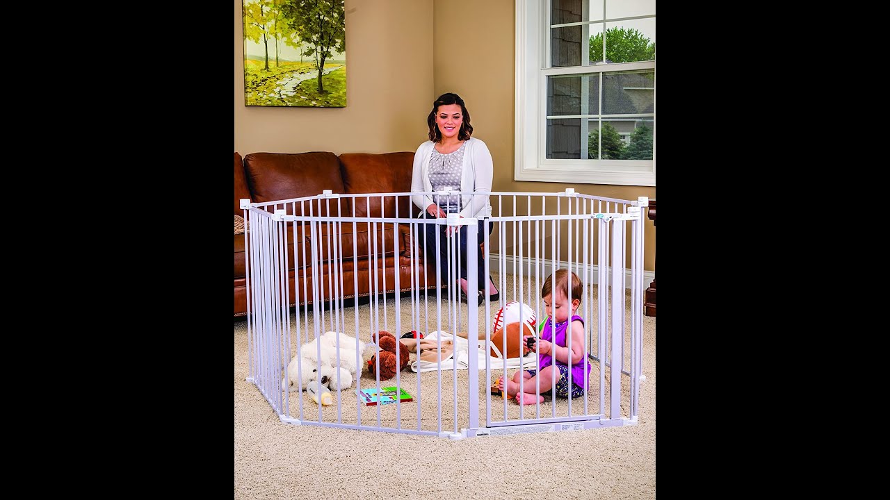 Regalo 192 Inch Super Wide Adjustable Baby Gate and Play Yard, 4 In 1, Bonus Kit, Includ