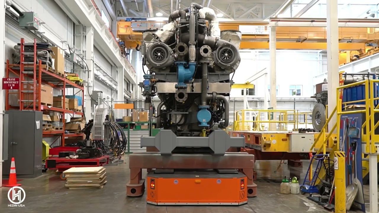 Flatbed Transporter Moving Engines| Align Production Systems
