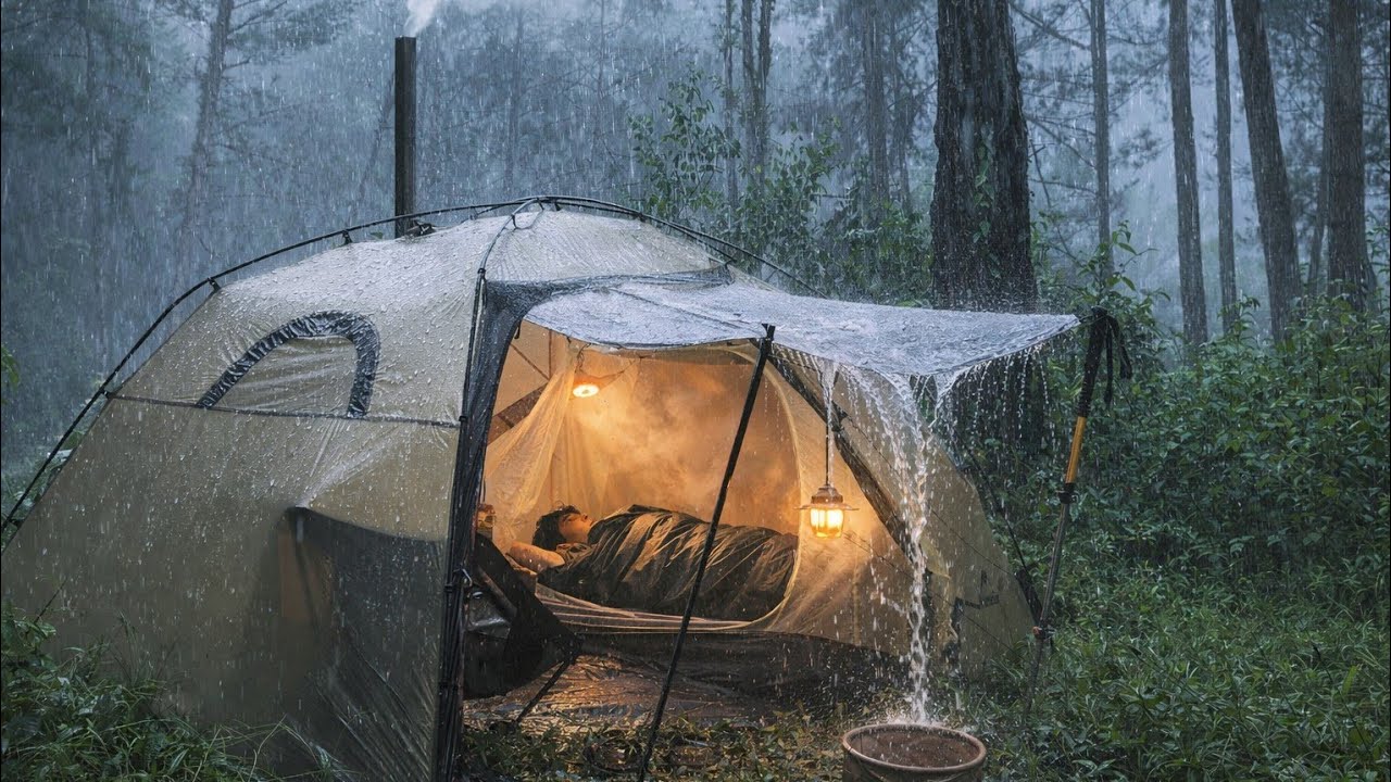 COZY CAMPING IN HEAVY RAIN ⛈️ THE BEST PLEASURE IN BAD WEATHER‼️