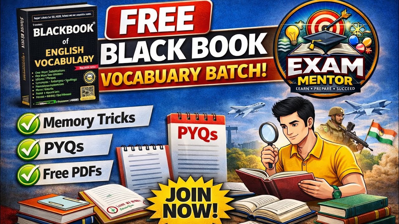 ✅ FREE Black Book Vocabulary Batch  | Memory Tricks + PYQs + Free PDFs