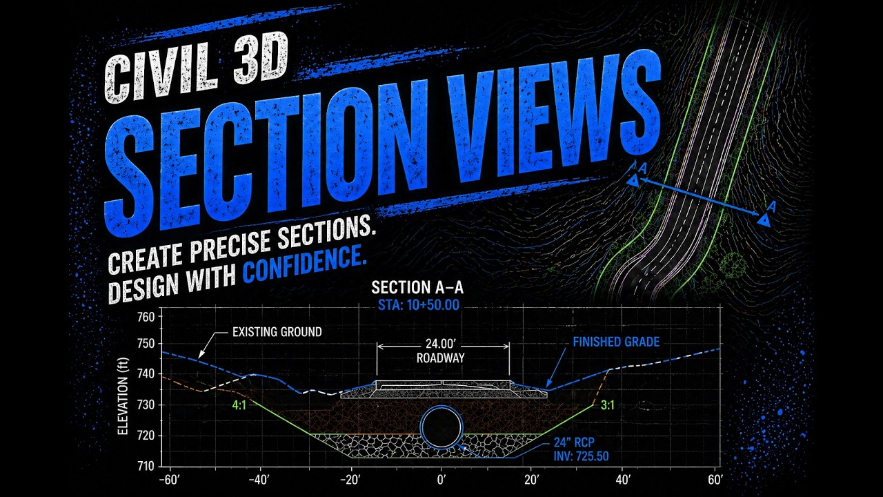 12 Создание видов сечений в Civil 3D 2020–2022 для начинающих
