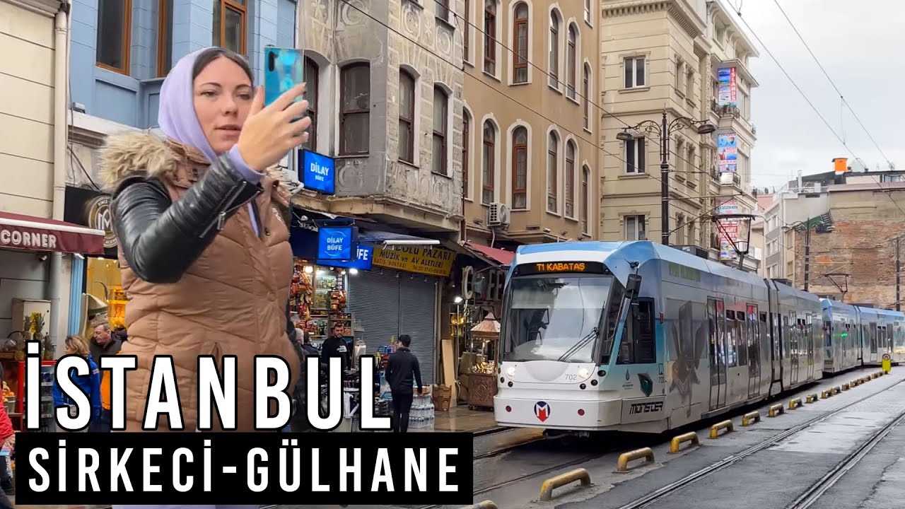 Istanbul Sirkeci Gulhane Park Walking Tour 22 December 2021 | 4k UHD 60fps