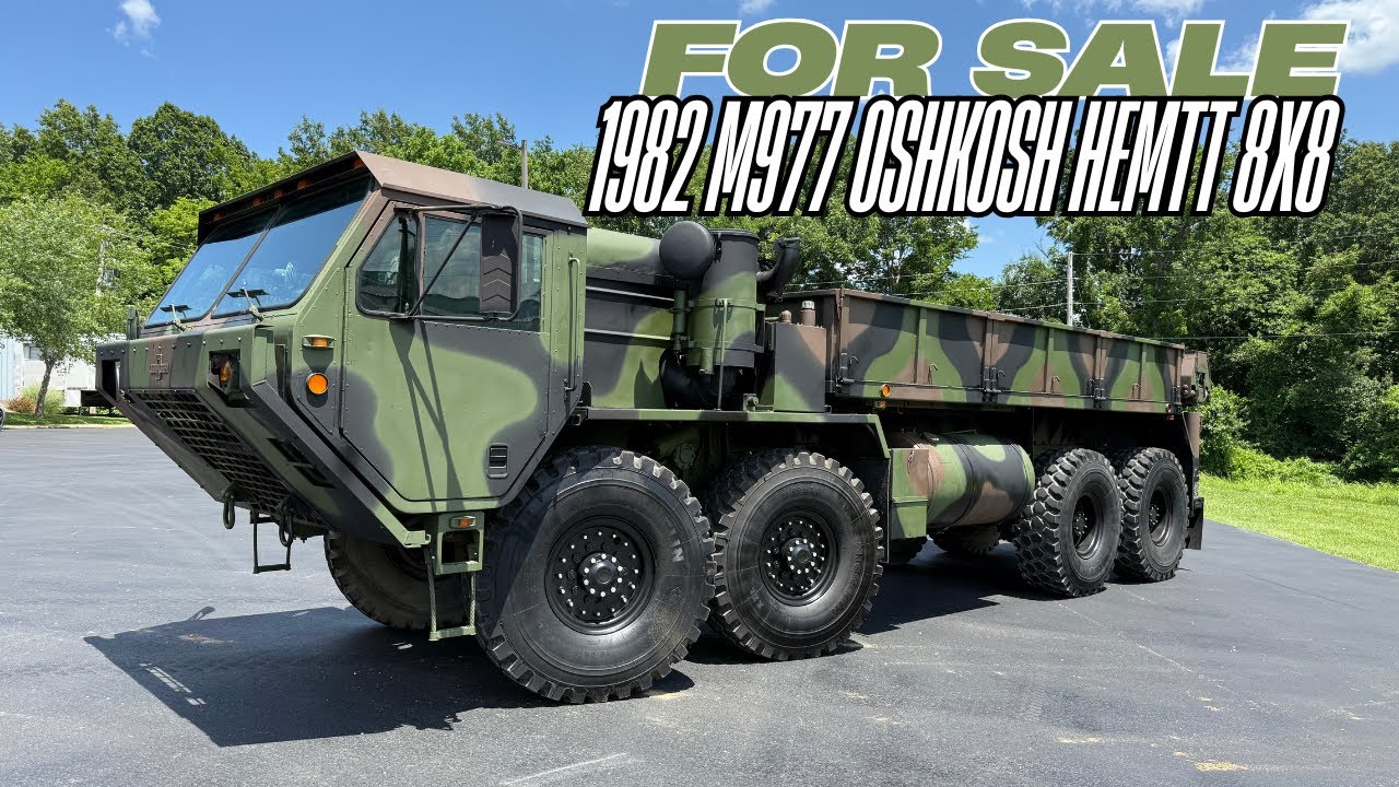 For Sale: 1982 M977 Oshkosh HEMTT 8X8 Truck With Material Handling Crane