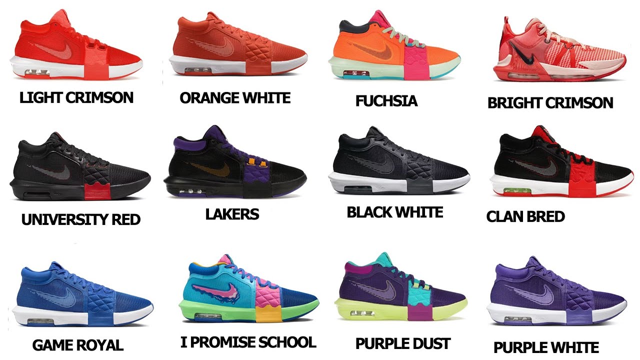 Lebron Witness 8 | Visual Guide Colorway With Names