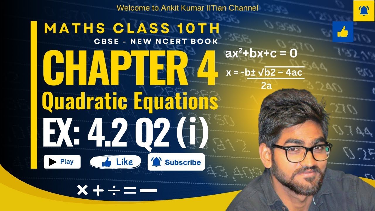 Class 10 Maths | Chapter 4 | Quadratic Equations | Ex 4.2 Question 2 (i) | CBSE New NCERT Book #078