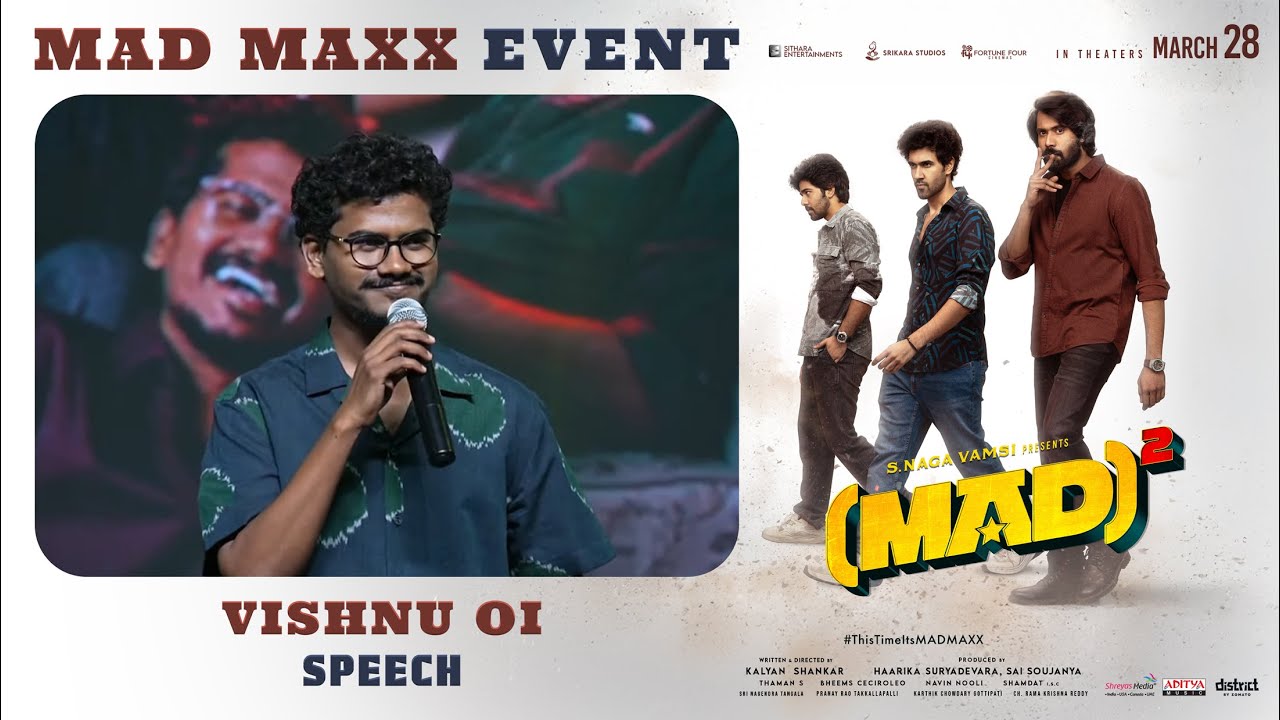 Vishnu Oi Speech at MAD Square MAD MAXX Event | Narne Nithiin, Sangeeth Shobhan, Ram Nitin