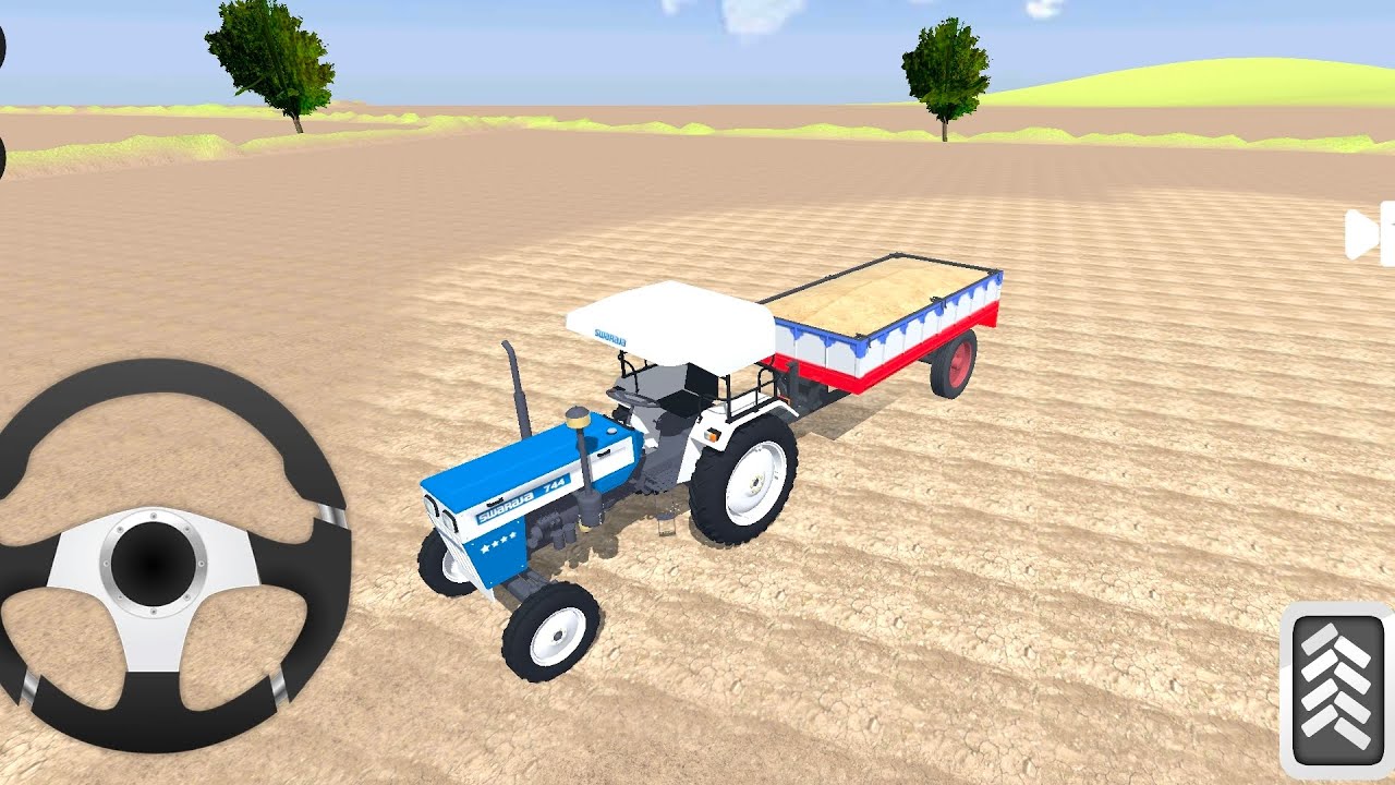 ट्रैक्टर वाला वीडियो गेम | (गाड़ी वाला गेम) | Indian tractor driving 3d simulator gaming video 