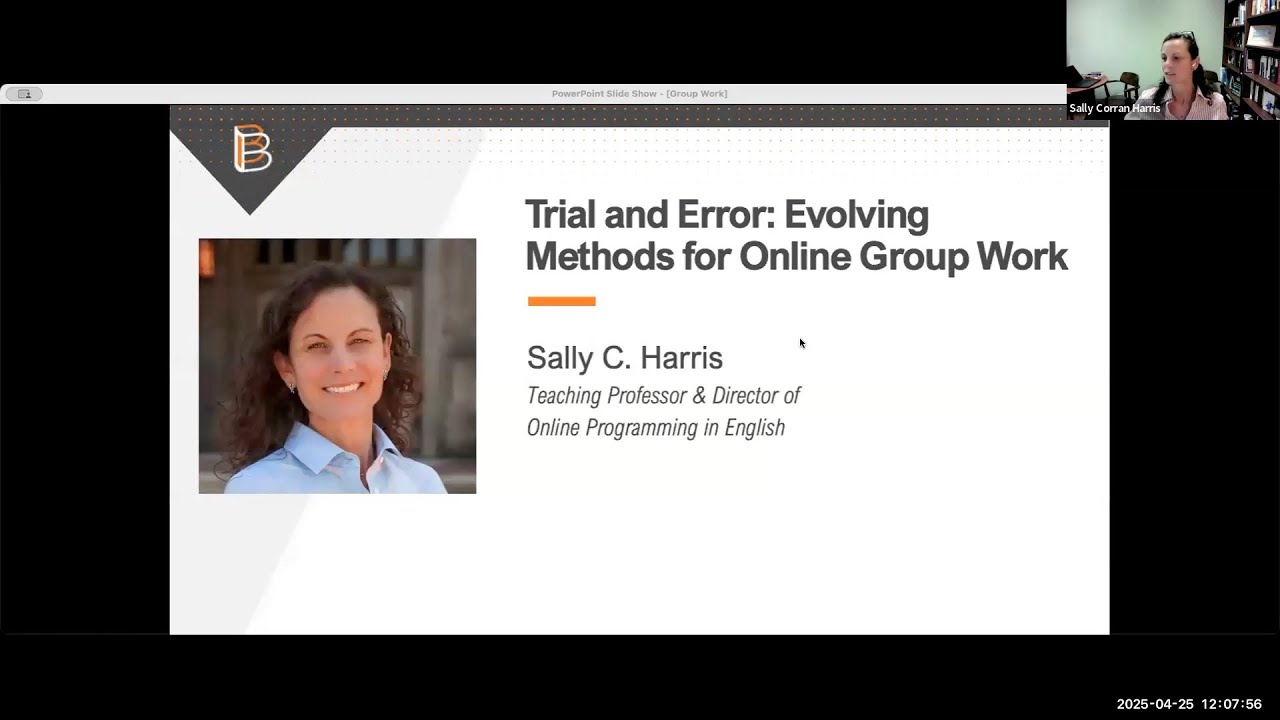 Sally Harris on Trial and Error: Evolving Methods for Online Group Work