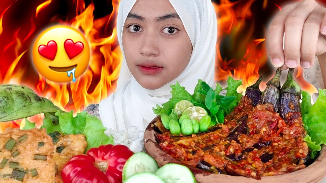 TERNYATA ENAK🤤 MUKBANG SAMBEL PECAK TERONG + PETE | MUKBANG ASMR