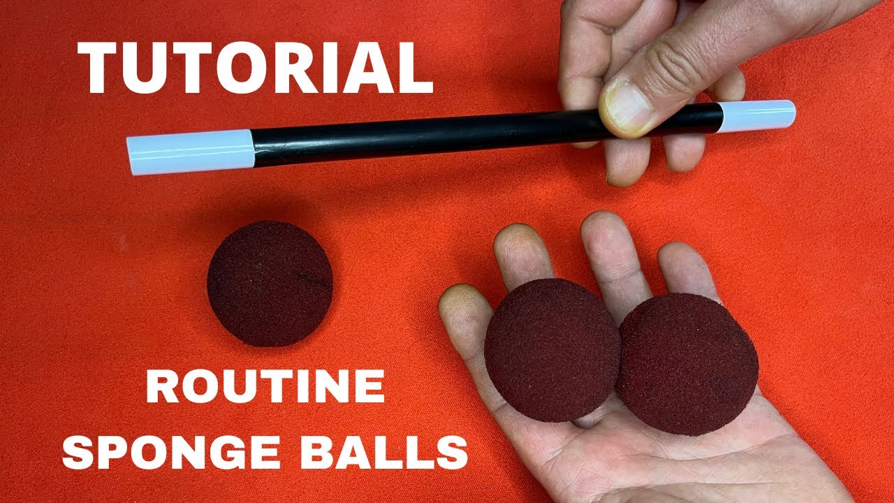 Amazing Routine Sponge Balls Trick Tutorial 🎩🪄