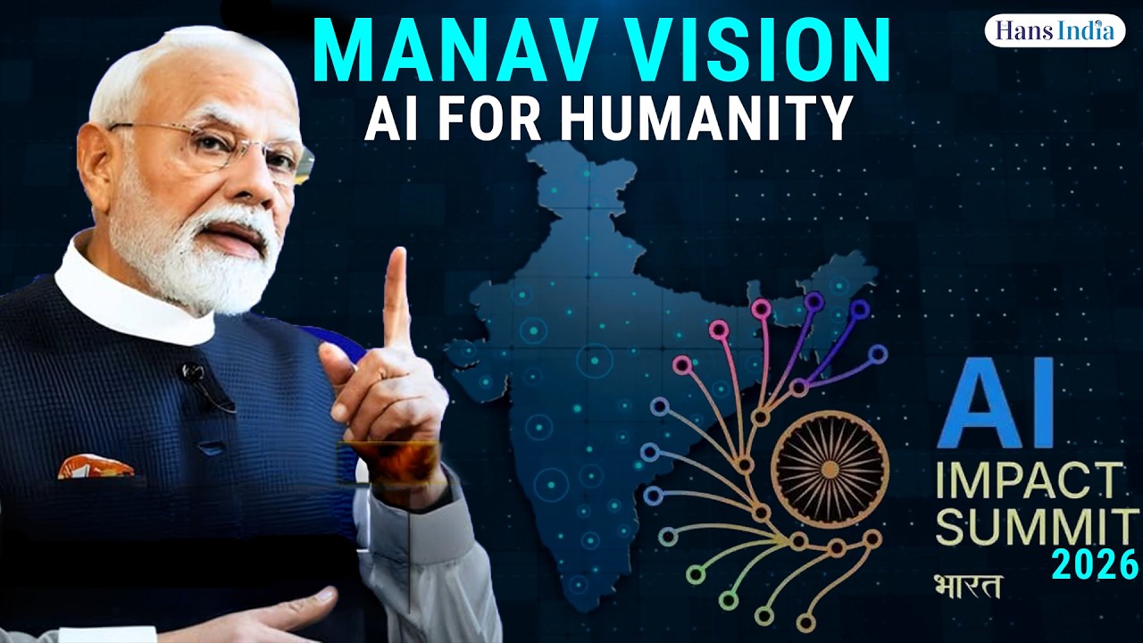 PM  Narendra Modi unveils India&rsquo;s Manav Vision for AI | Human-Centric AI Explained