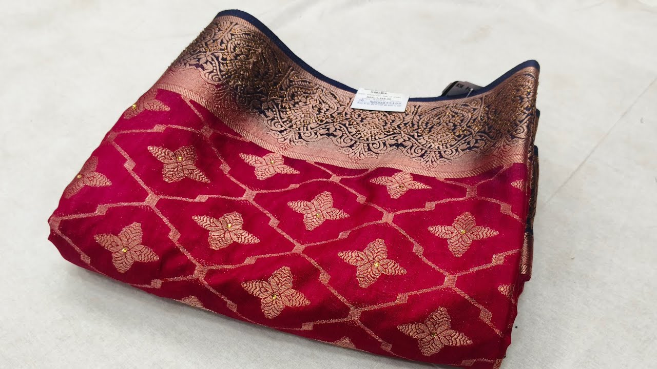 Fancy Contrast Blouse Sarees|Mirror Work Sarees|Chiffon sarees