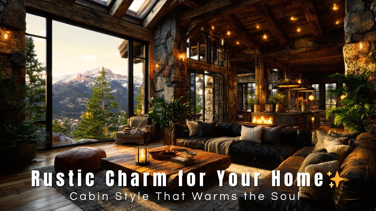 Rustic Mountain Home Inspiration | Cozy Cabin Interiors & Nature Views