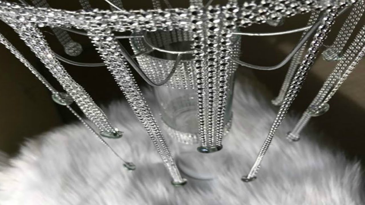 EASY BLING DIY CHANDELIER IDEA | DOLLAR TREE DIY CHANDELIER | Wedding Decoration Idea