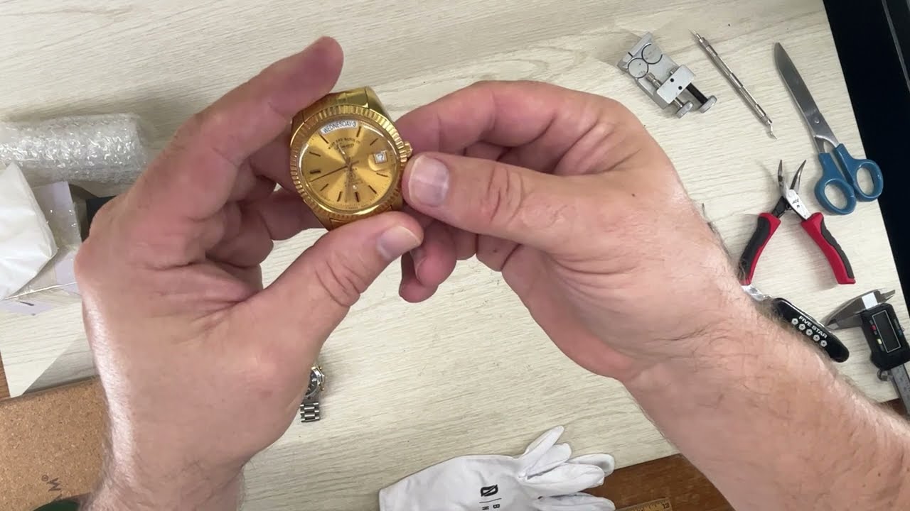 vintage West End Watch Co Sowar President Day Date Automatic unboxing