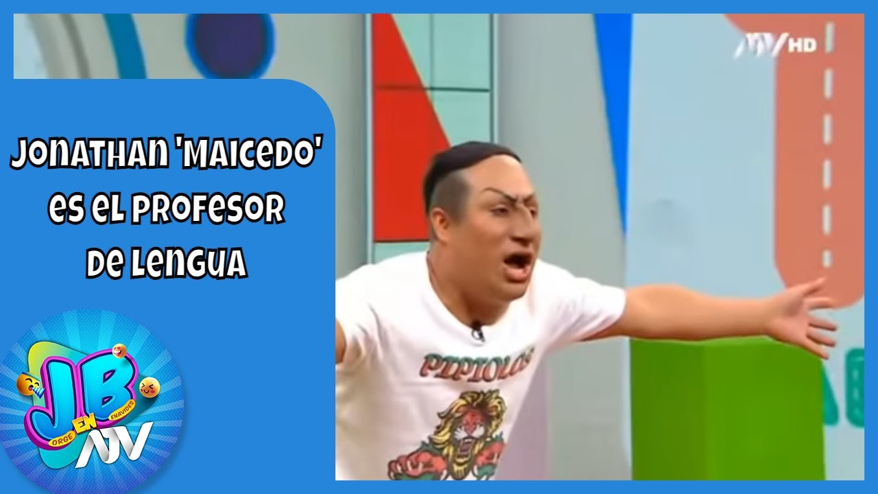 Jonathan 'Maicedo' es el profesor de lengua en 'Aprendo en mi jato'