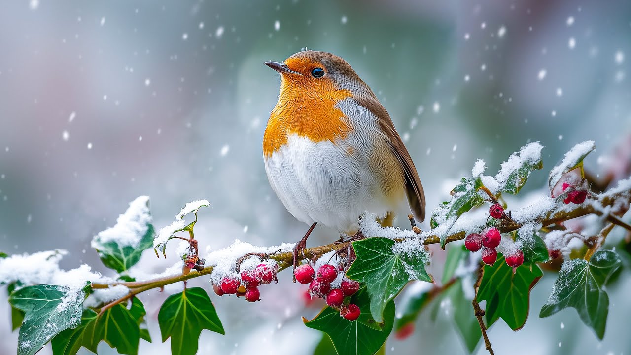 ❄️ Snowy Winter Birds & Piano Music for Deep Sleep, Stress Relief and Emotional Healing 🎹