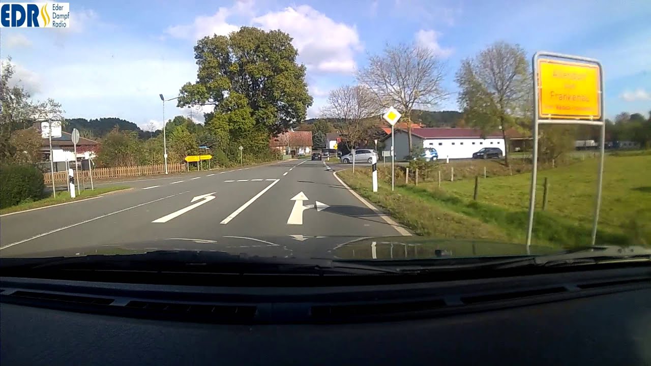 Stra&szlig;en in Waldeck Frankenberg von Frankenberg nach Frankenau