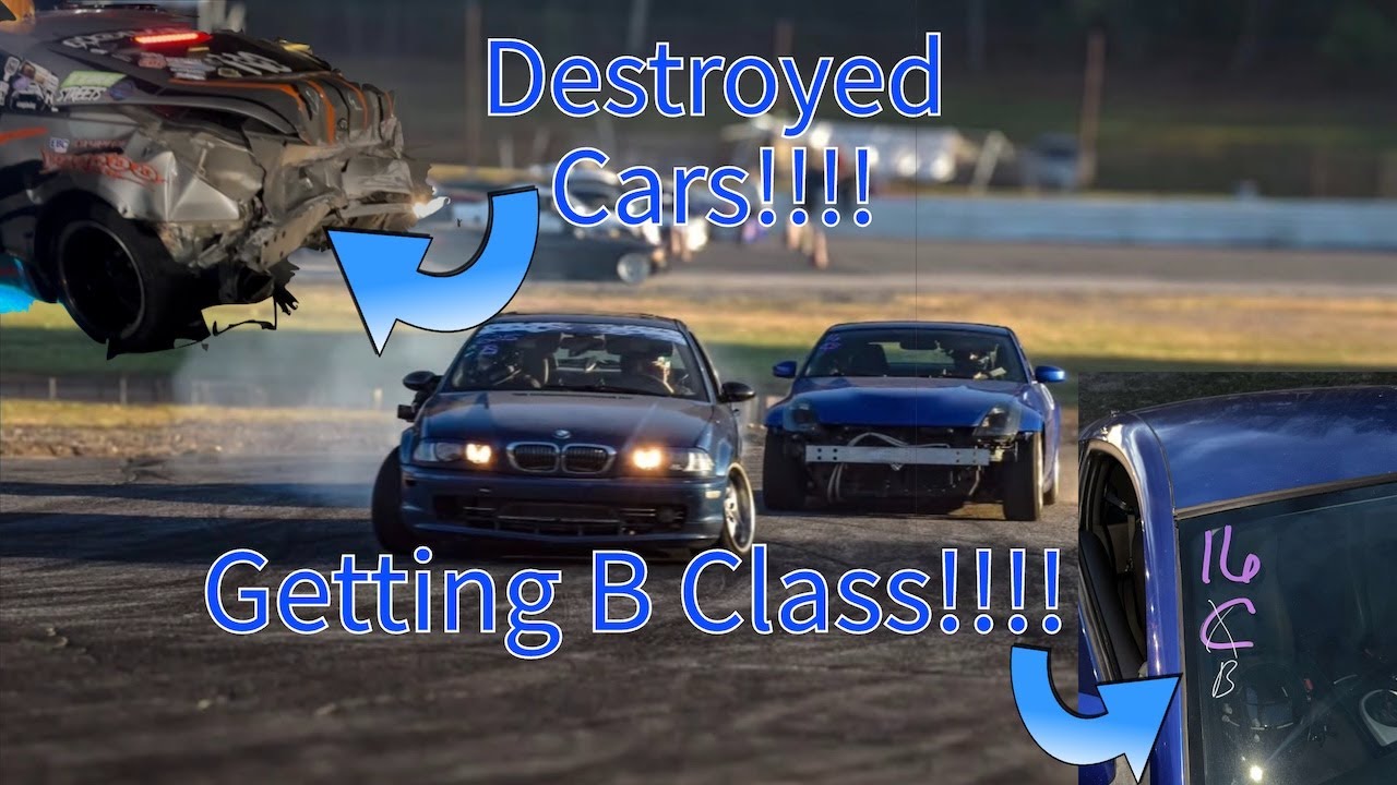 Drift Event #4. Getting B class, Pumpkin Smashing + Crashes, and Carnage!!!!