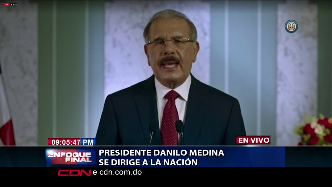 Presidente Danilo Medina no buscará modificar la Constitución para reelegirse