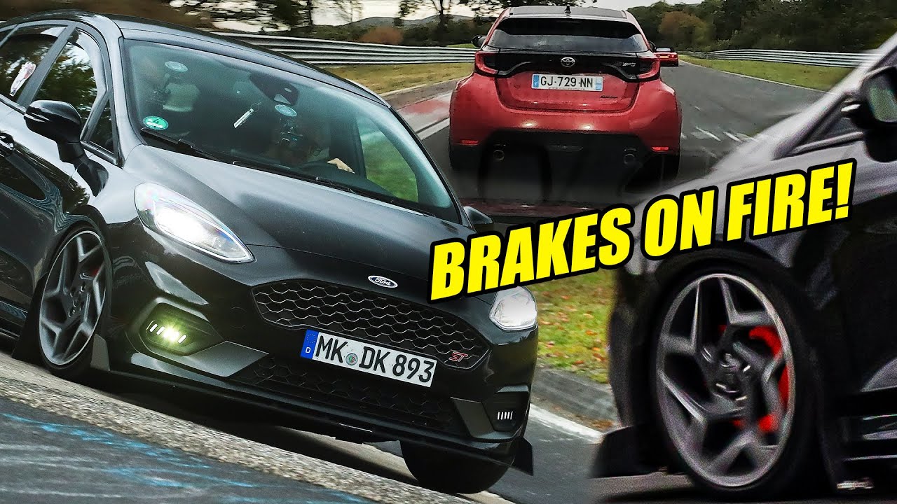 ON FIRE! Fiesta ST MK8 & Toyta GR Yaris FULL LAP TOGETHER ❤️ // Nürburgring