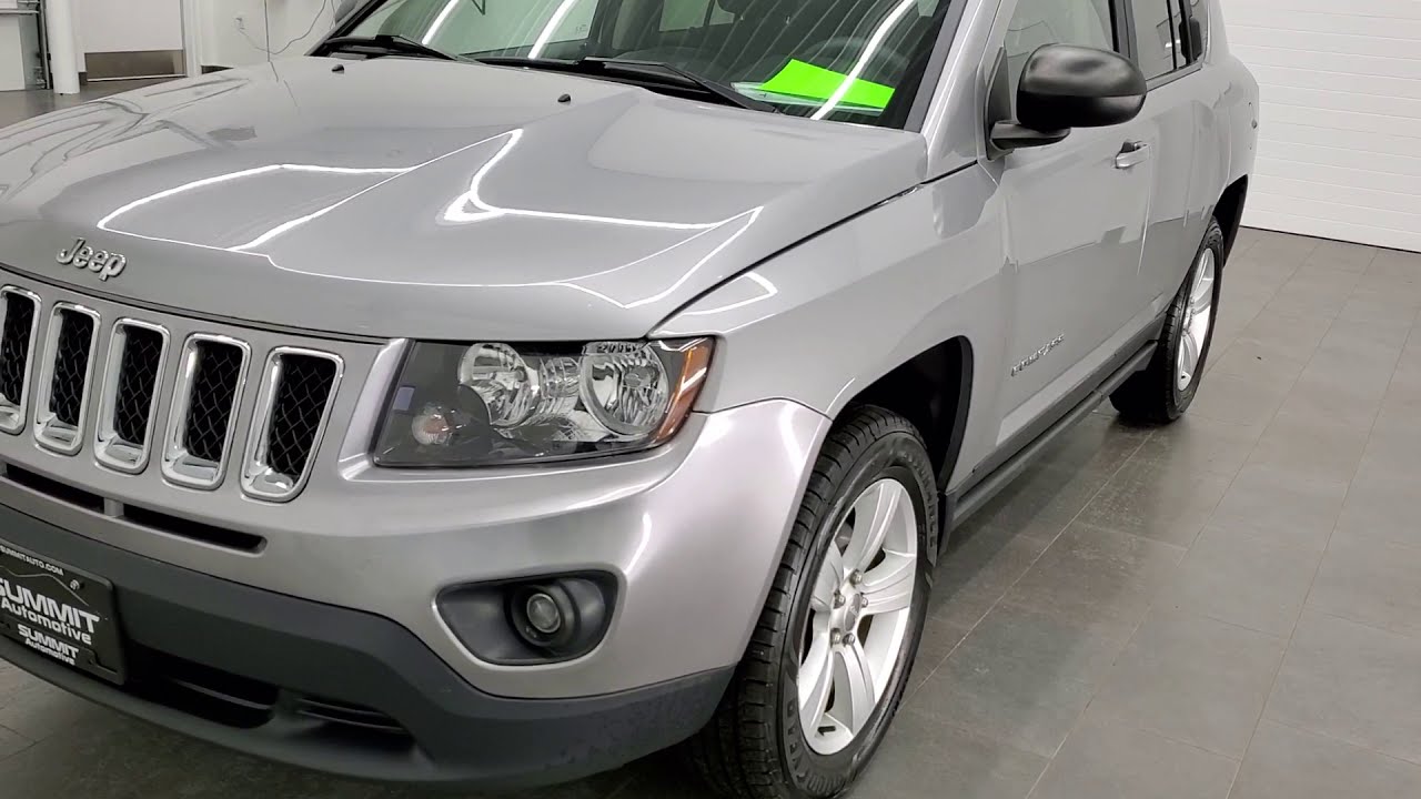 2015 JEEP COMPASS SPORT 4X4 AUTOMATIC IN BILLET SILVER METALLIC WALK AROUND REVIEW  21J26A SOLD!