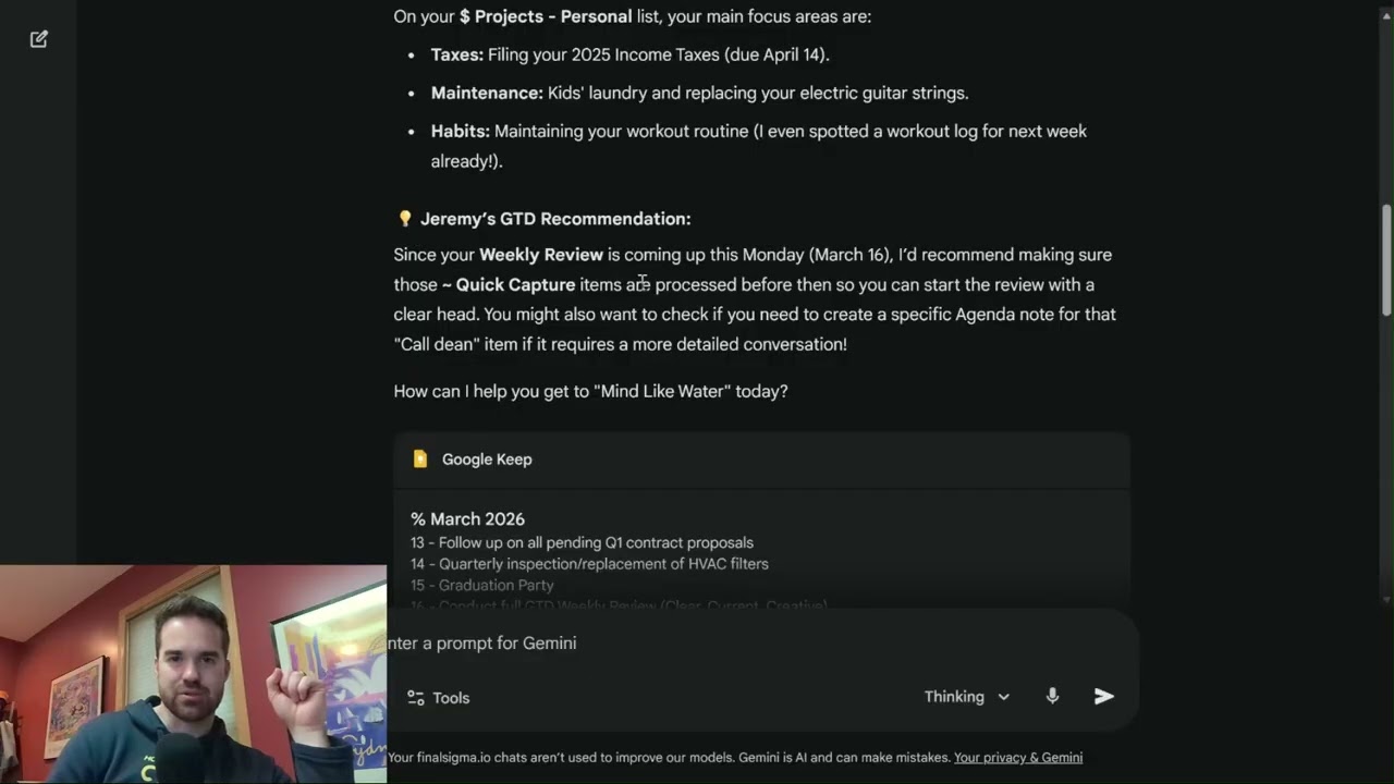 How to Use Google Gemini with GTD in Google Keep (AI Productivity)