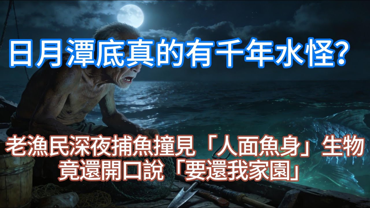 日月潭底真的有千年水怪？老漁民深夜捕魚撞見「人面魚身」生物，竟還開口說「要還我家園」？