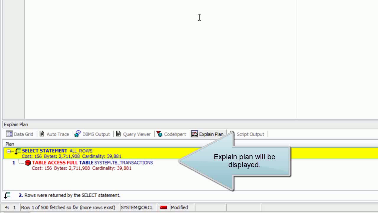 Учебное пособие по оптимизации Oracle, курс PL/SQL: генерация и чтение планов выполнения запросов...