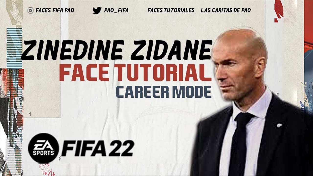 ZINEDINE ZIDANE FACE FIFA 22 | TUTORIAL |  CAREER MODE | MANAGER