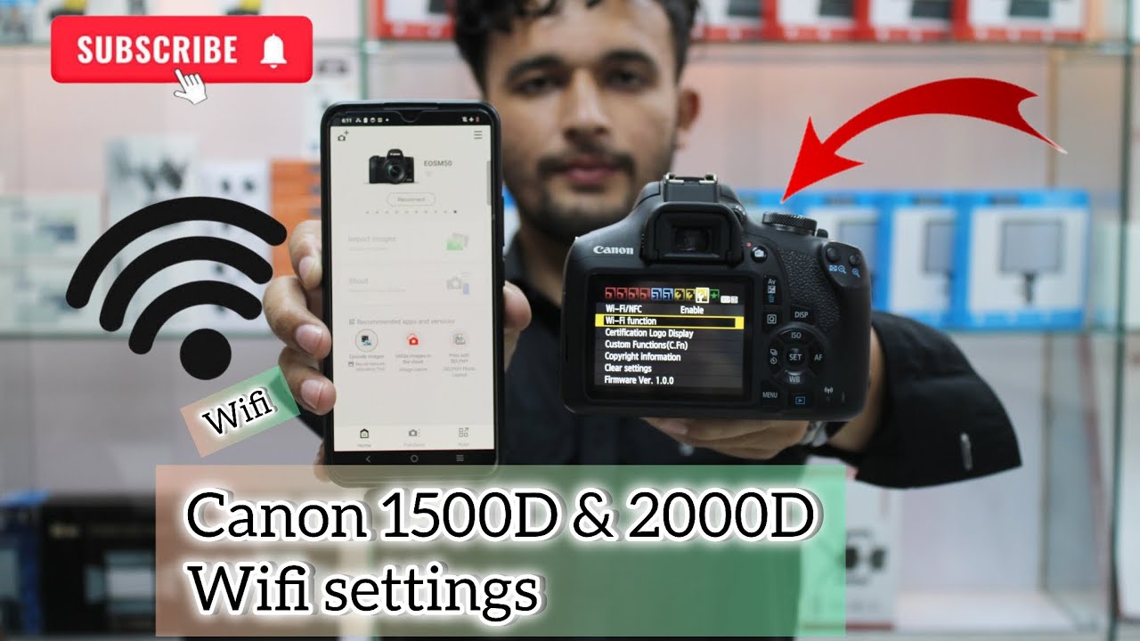 Connect your Canon 1500D & 2000D  to your  phone | Canon 2000D & 1500D wifi setting || hindi & urdu