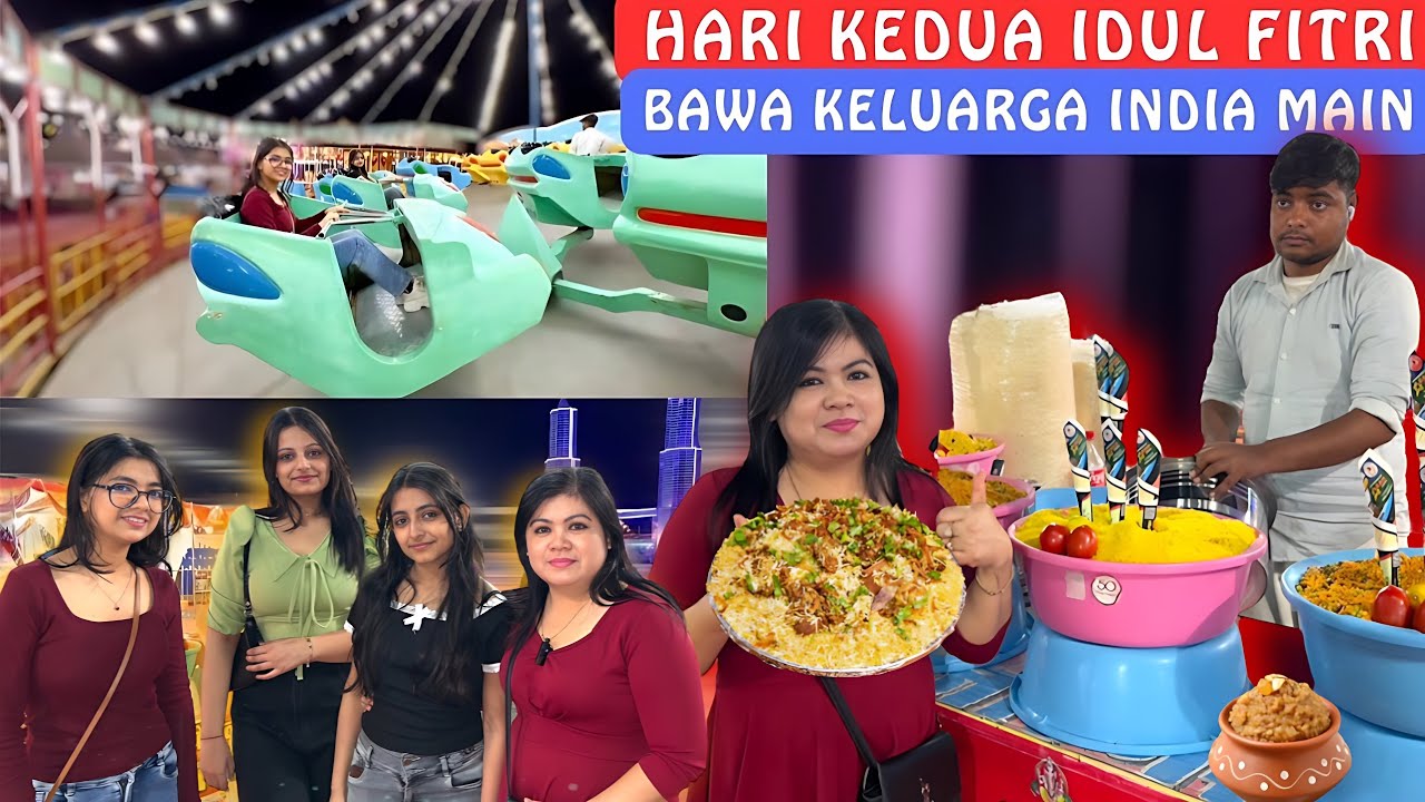 Merayakan Hari Raya Idul Fitri Yang Kedua‼️Bawa Keluarga India Main Wahana‼️