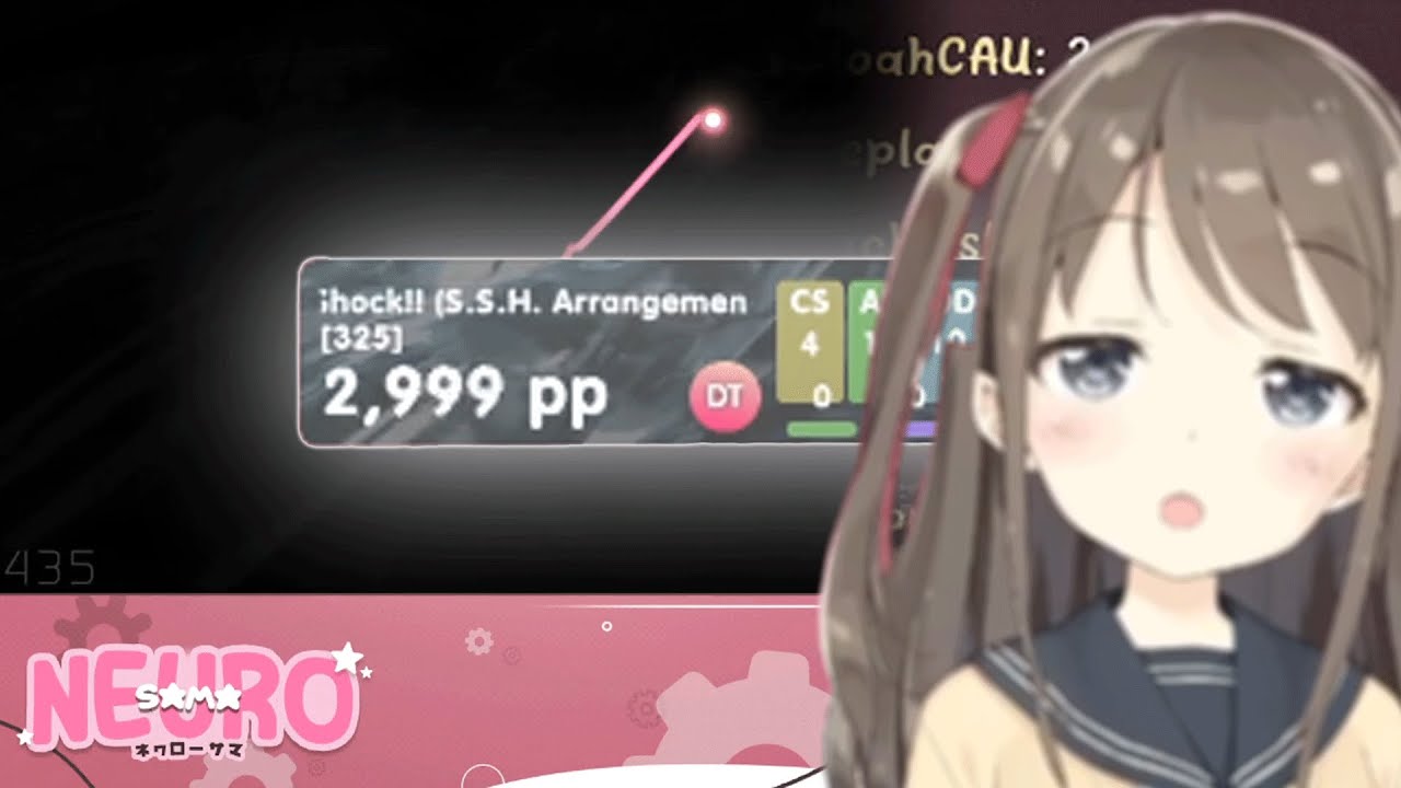 NEURO-SAMA BREAKS THE 3KPP BARRIER!!! (AI Osu Vtuber)