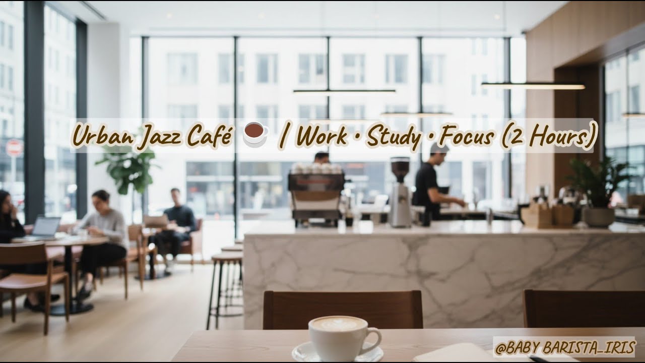 Urban Jazz Cafe / Wall Street Groove (No Vocals) | Study • Work • Focus (~2 Hours)—어반 재즈 카페|공부·작업·집중