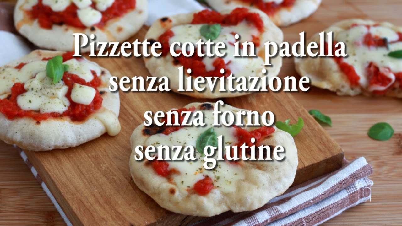 Pizzette senza glutine e senza lievitazione in padella