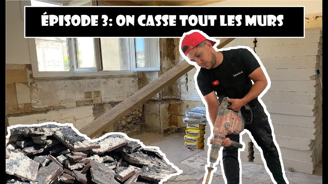 Rénovation d'appartements - Ep03 :  DÉMOLITION DES MURS EN BRIQUES🧱