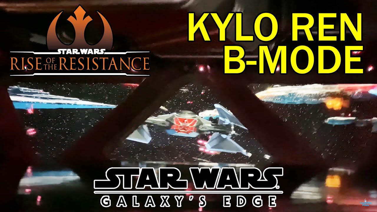 4K Star Wars: Rise of the Resistance Alternate &ldquo;B-Mode&rdquo; Kylo Ren TIE Fighter Attack