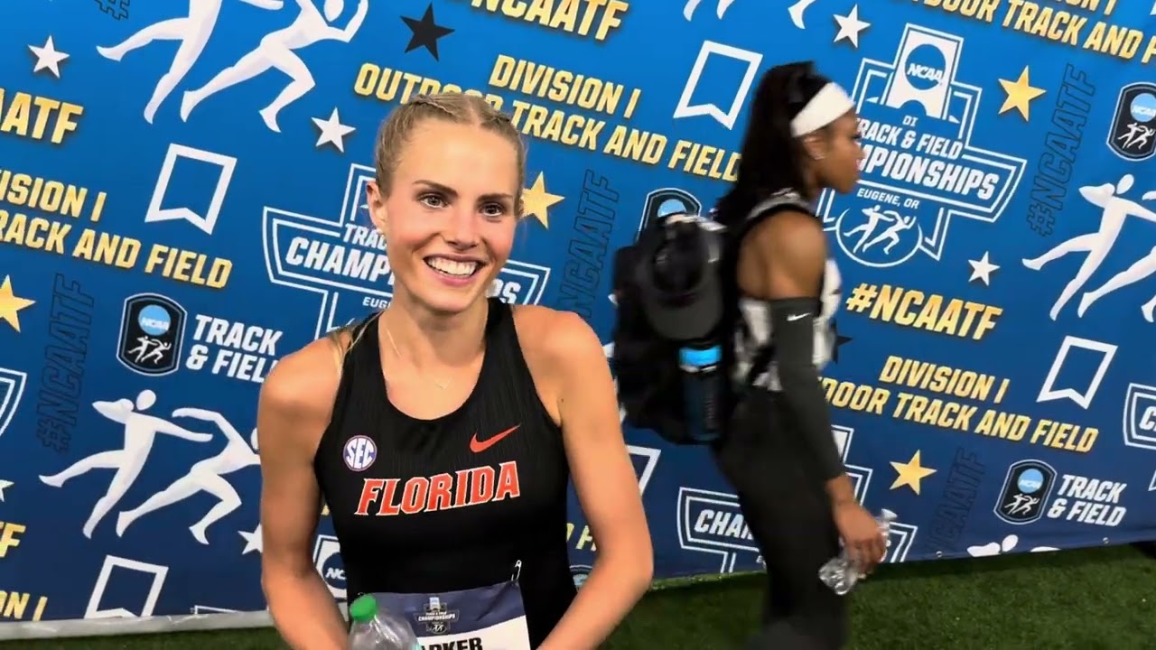 Parker Valby after winning 2024 NCAA 10k title