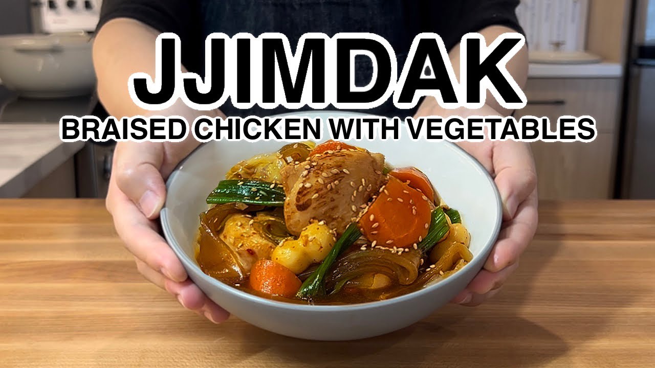 Boneless Jjimdak! Korean Braised Chicken in Sweet Spicy Soy Sauce!