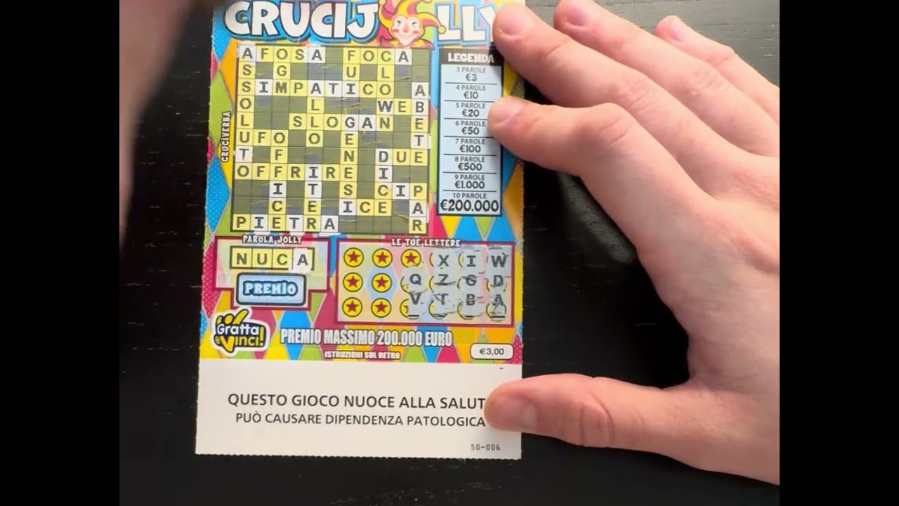 #grattaevinci🍀💶 CRUCIJOLLY… SI CONTINUA🍀💶