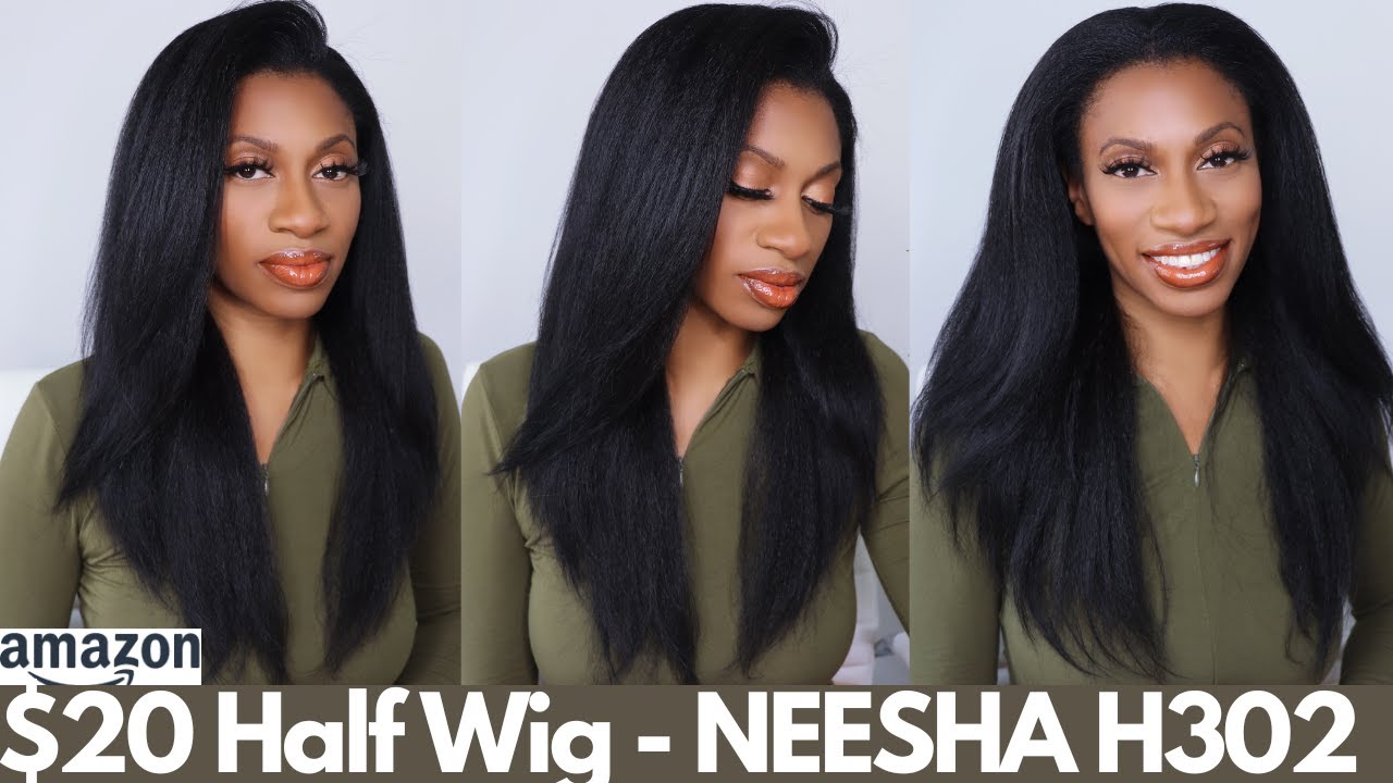 $20 Amazon Half Wig, Very Natural ft. Outre NEESHA H302