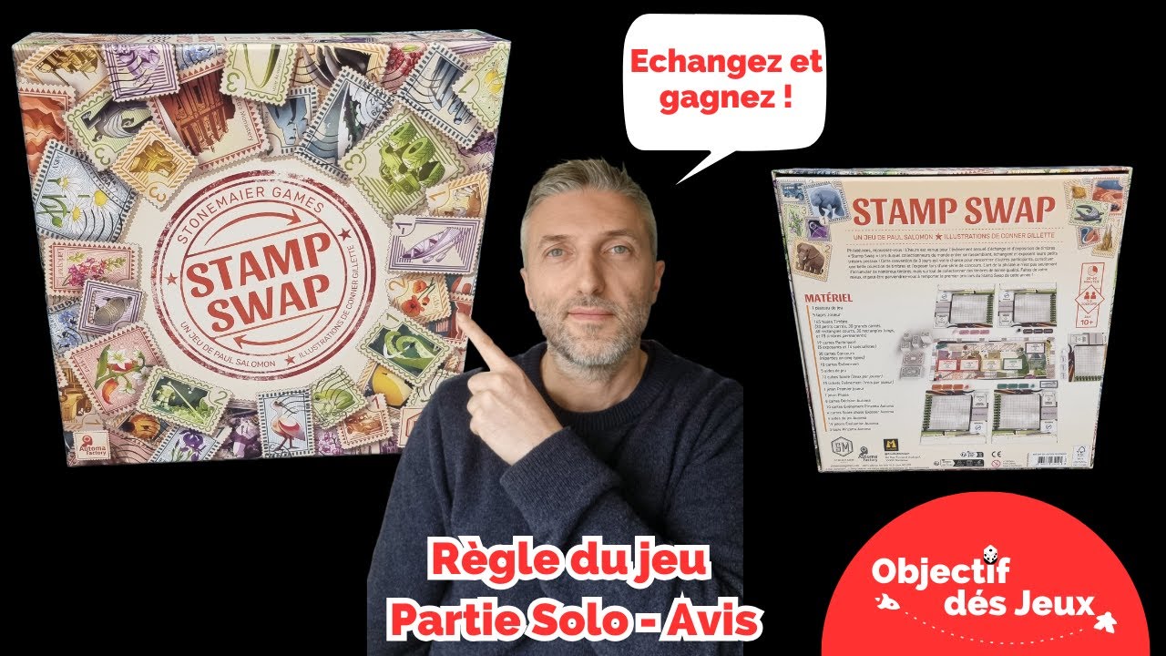 Stamp Swap - Le timbre par Excellence ? Comment jouer une partie solo avec vid&eacute;o r&egrave;gle. Stonemaier