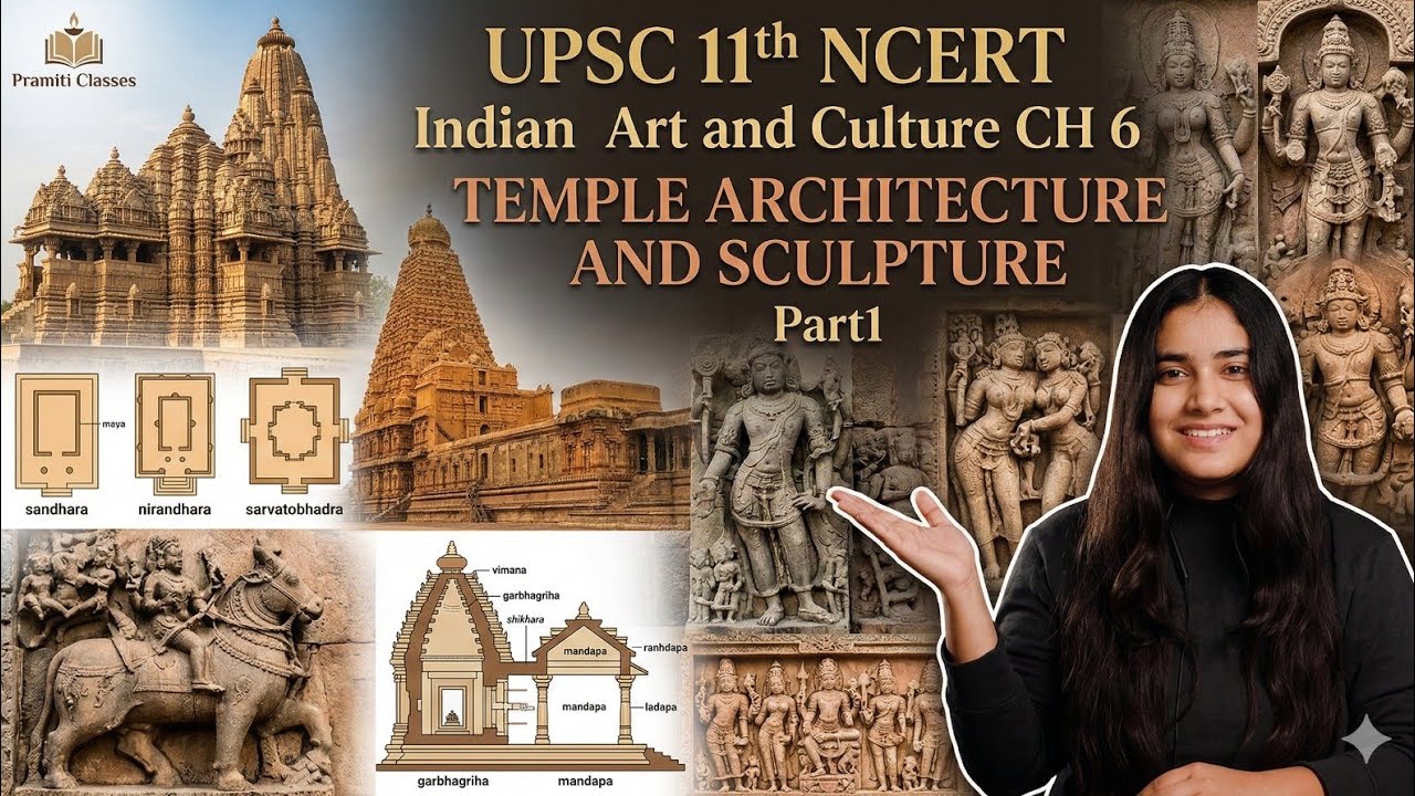 UPSC NCERT Notes - Temple Architecture & Sculpture Class 11 Art & Culture Ch 6 Part 1