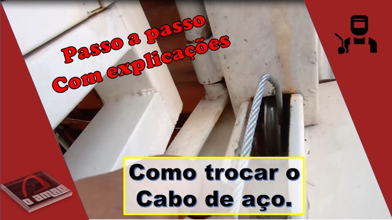 Como trocar o cabo de aço do portão basculante -  Passo a passo com explicações #manutenção